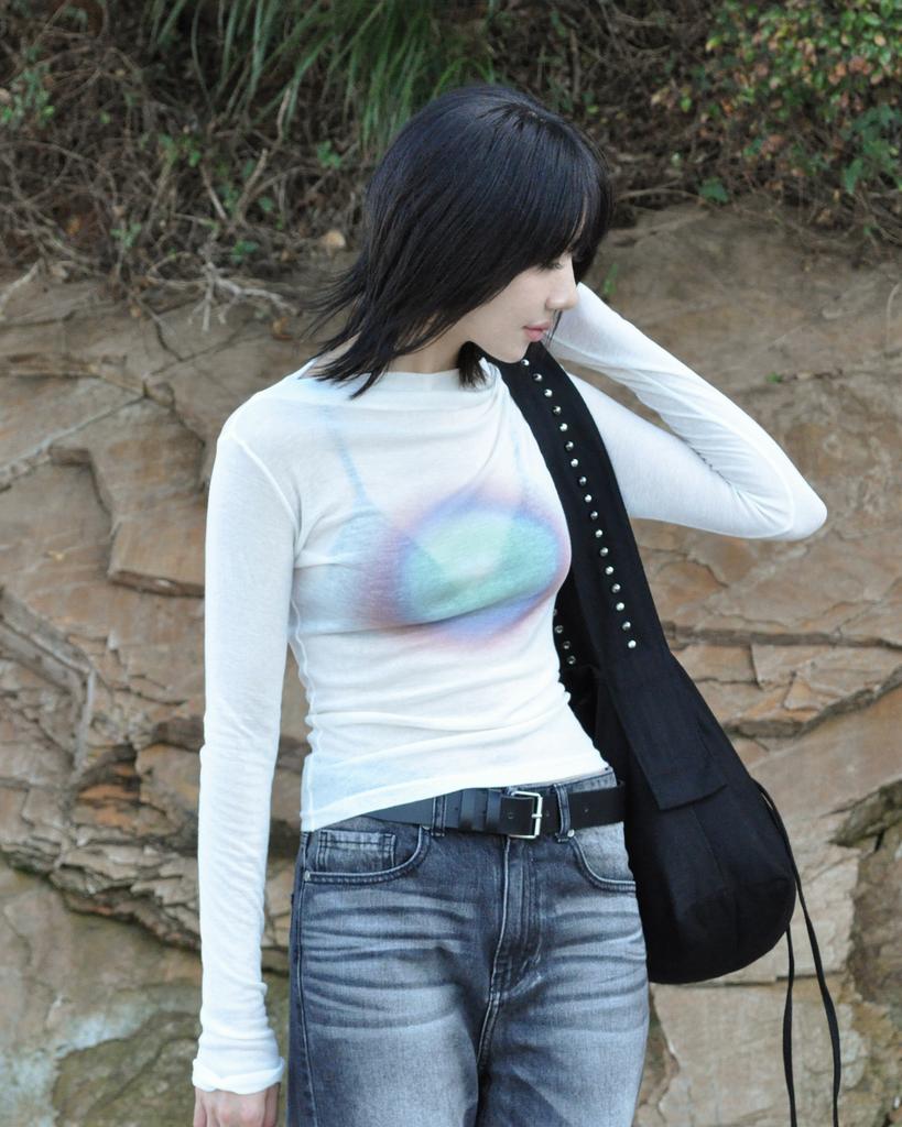 Tud Print Long Sleeve Ivory