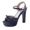 Krazing Pot Polyurethane Super High Heels Summer Size 43 Size 42 Size 50 Butterfly-knot Women Peep Toe Sandals