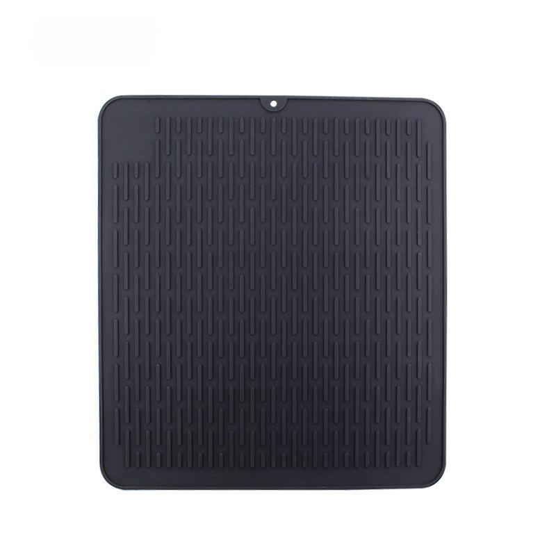 Kjøkken Silikon Bordbrikke Dreneringspute Sklisikker Lett å Rengjøre Isolert Bordbrikke Hjemmebord Multifunksjonell Skåldreneringsmatter Underlag