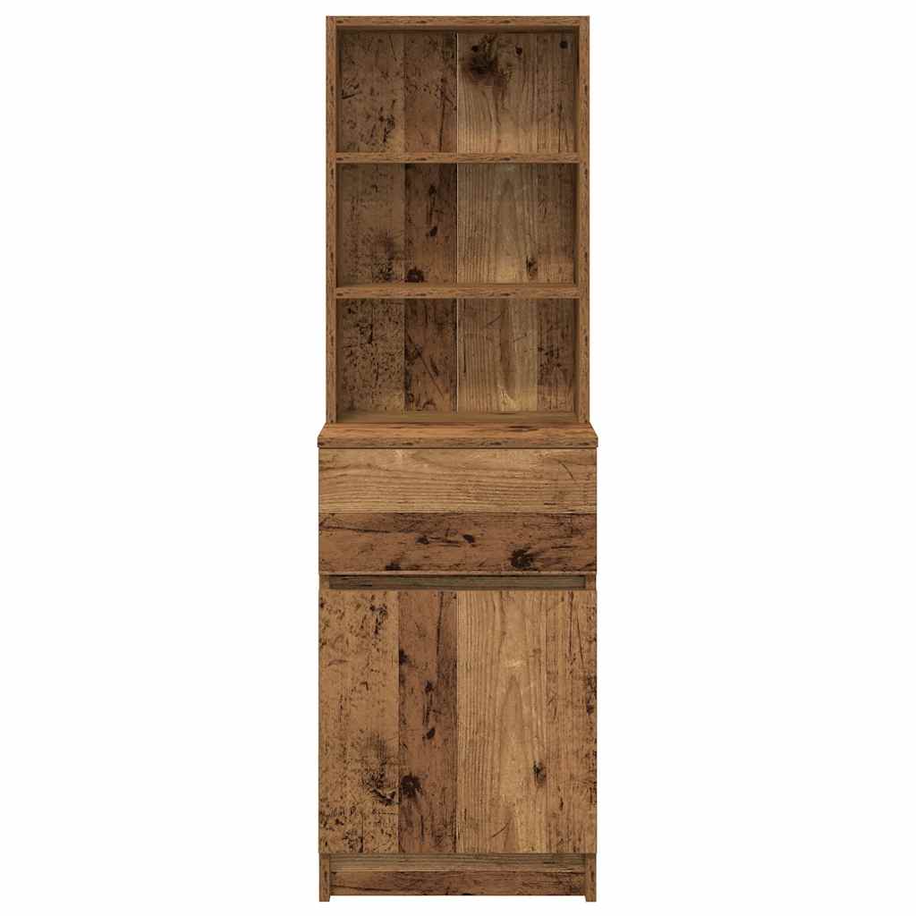 Nightstand with Rustic Wood Look 39 x 35 x 125 cm Engineered Wood
