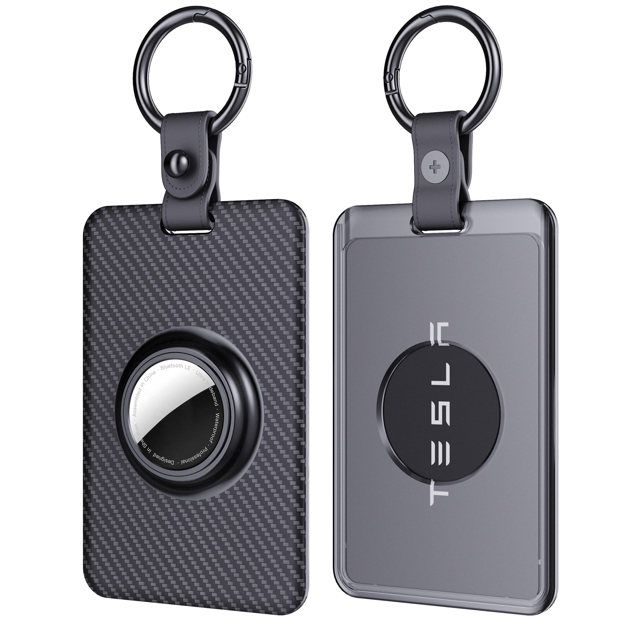 Card Holder for Tesla Key Card with AirTag Slot, Plastic