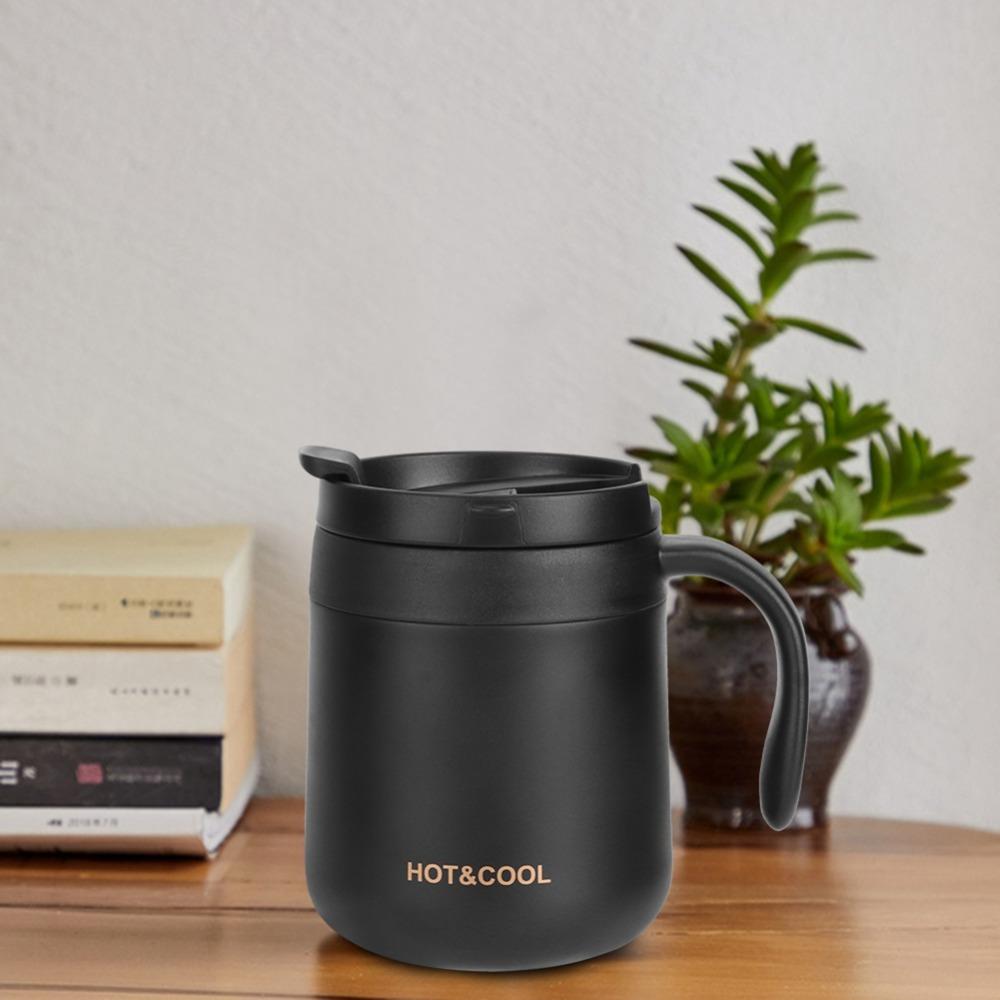 Rustless Steel Coffee Cup Leak Proof Lid Tumbler Durable Double Wall Coffee Cup Car Driving