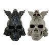 Rose Skull Figurine Demon Angel Wing Skull Statue Sculpture Halloween Holiday Party Home Office Desktop Decoration Ornament