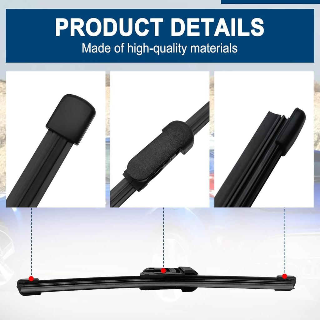 Rear Windshield Wiper Blade Compatible with Hyundai Veloster 2012-2016 Replace OE Number 988112V000-L8 (1 pcs)