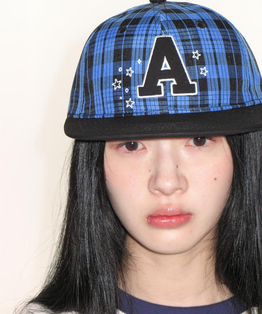 AMES-WORLDWIDE A Check Ball Cap Blue