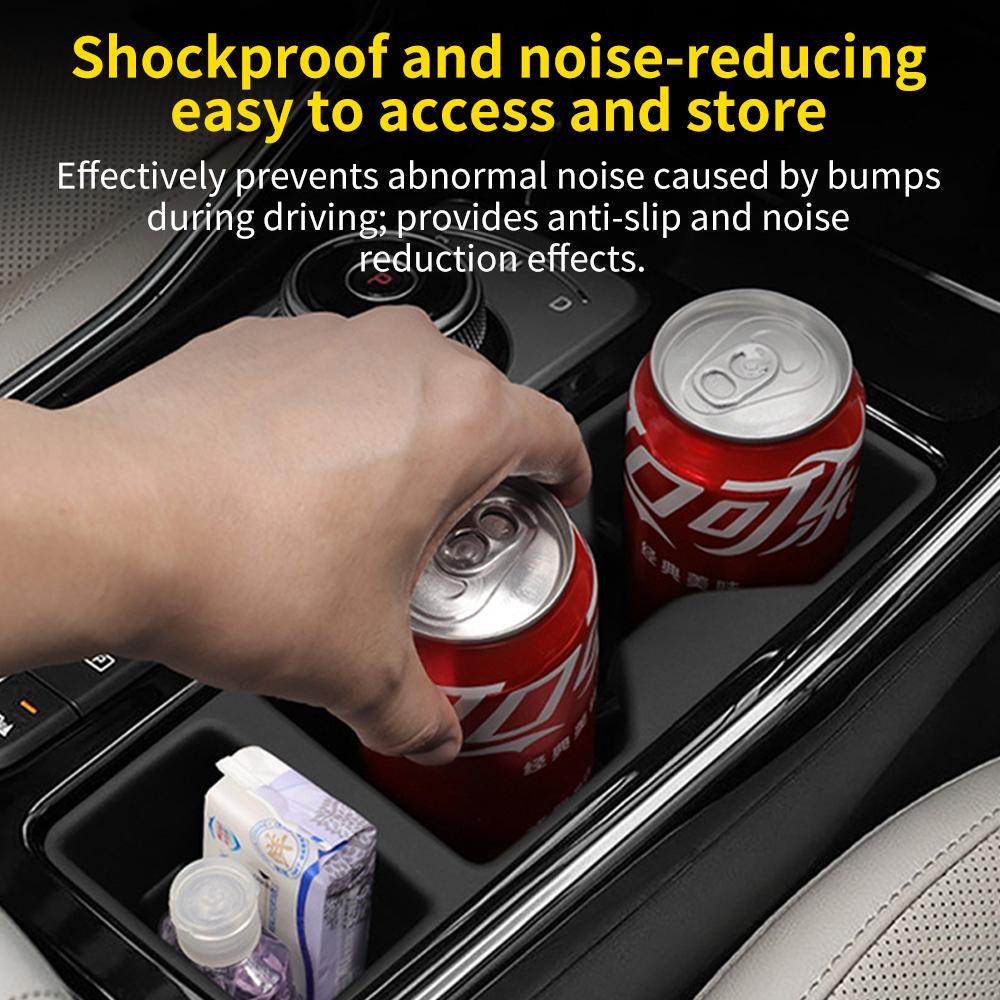 Cup Holder Silicone Anti-Slip Mat For KIA Sorento 2021-2025 Wireless Charging Pad Armrest Storage Tray Car Interior Accessories