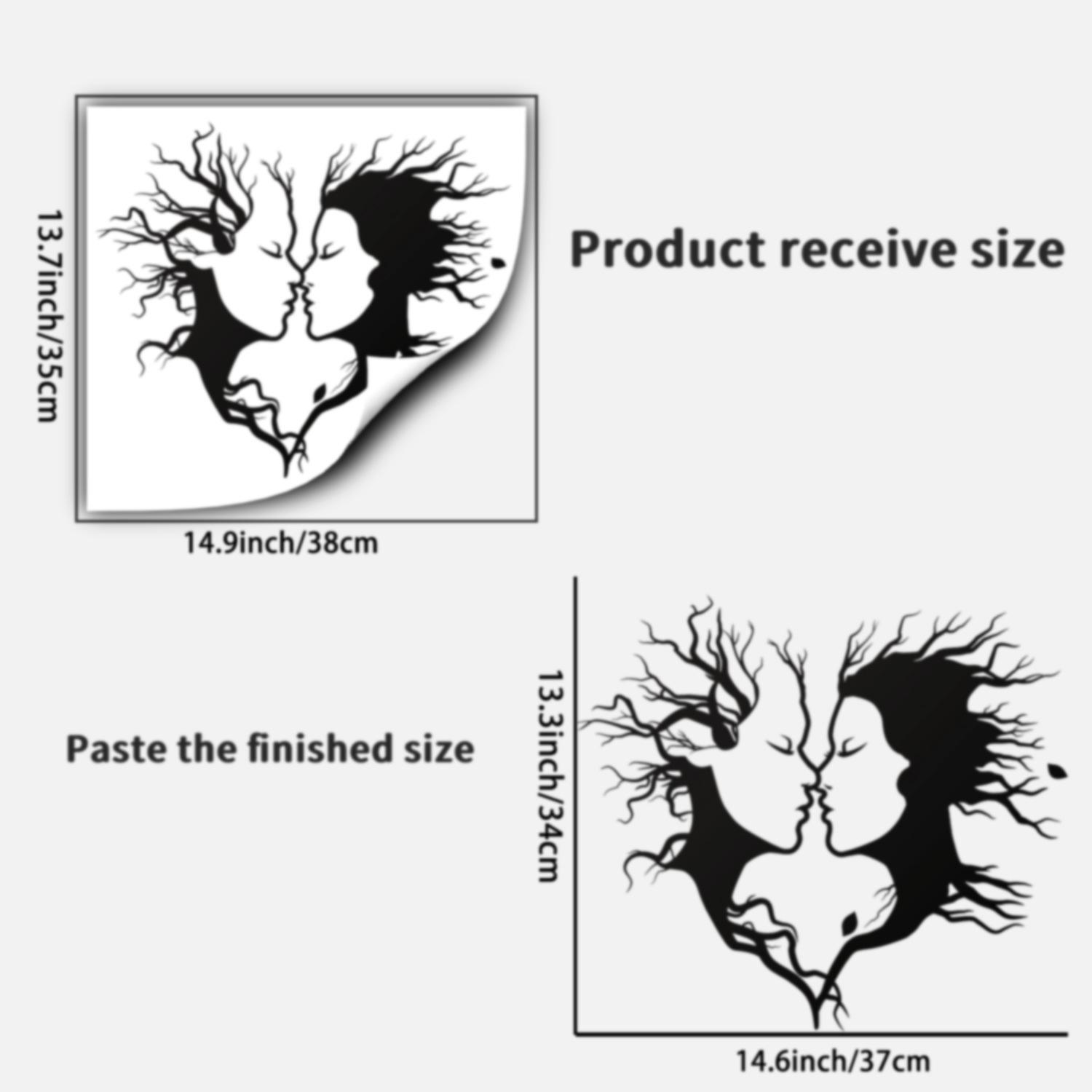 

Черно-белые художественные наклейки: Самоклеящееся украшение для спальни, гостиной, декора потолка