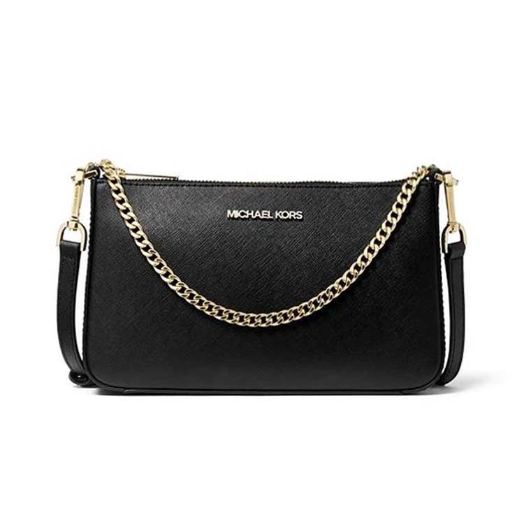New MICHAEL KORS Jet Set Cow Leather Shoulder Bag Crossbody Bag Women's Black 35S0GTVU6L-BLACK