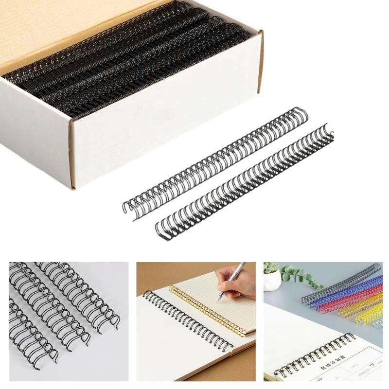 100Pcs Professional Binding Rings Heavy Duty Metal Binding Coils for Office School Supply 23 Holes 24 Holes OR 34 Holes