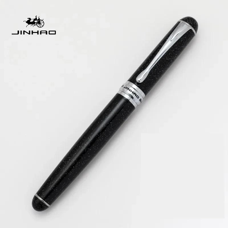 Luxury JINHAO X750 Silver Stainless Steel Ballpoint Pen 0.5mm Nib School Office Supplies Ink Pens Gift Korean Stationery