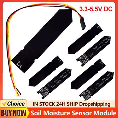 1-5 Adet Kapasitif Toprak Nem Sensörü Modülü Korozyona Dayanıklı 3.3~5.5V Arduino için Nem Algılama Bahçe Sulama DIY