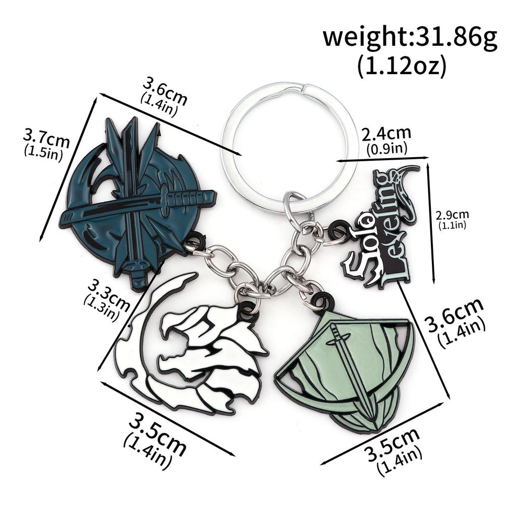 Anime Solo Leveling Character Keychain Pendant Sung Jin Woo Cosplay Props Fans Gift Jewelry