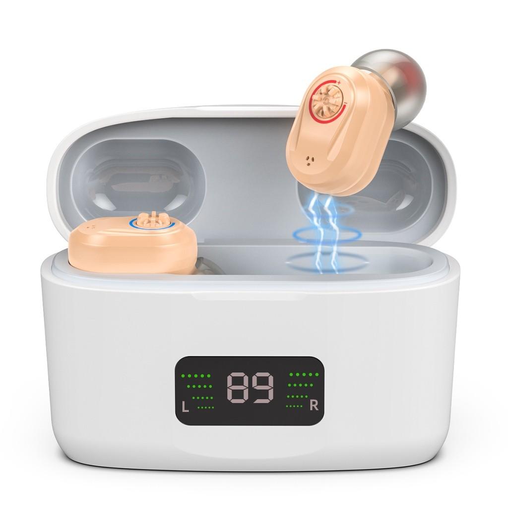 Wireless Rechargeable Hearing Aids LED Display Audiphone Children Adults Elderly Invisible Mini Sound Voice Amplifier