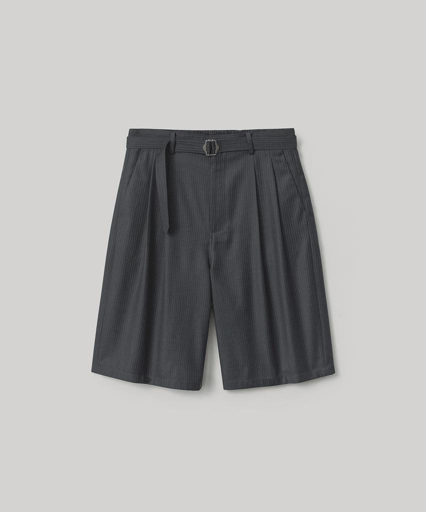 ANOTHER OFFICE Hemingway Stripe Bermuda Pants (Heather Charcoal)