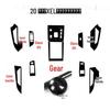 Fits 20 Jaguar XEL models: Carbon Fiber Console Gear Stickers for Color Change