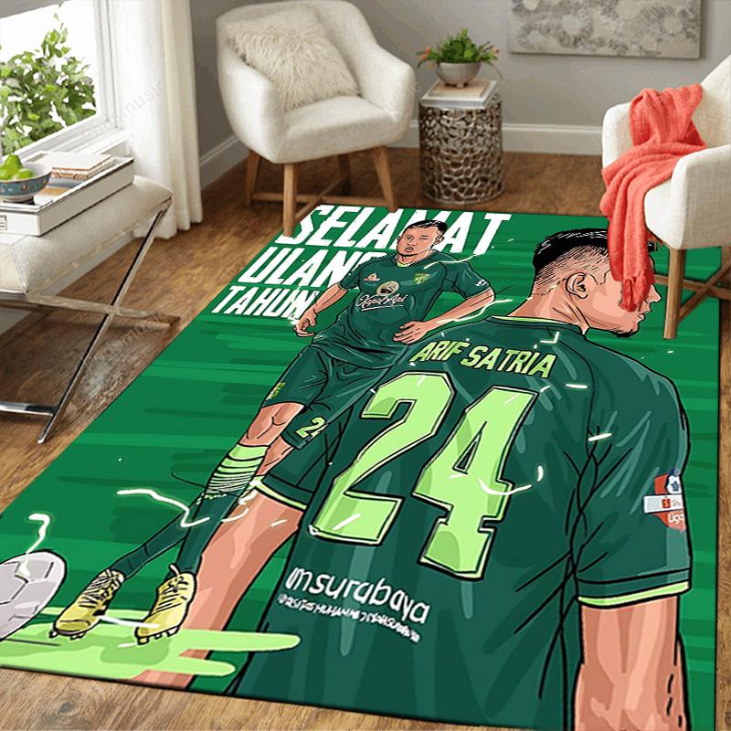 1pc Moroccan Football Player Rug, Office Carpet Indoor Outdoor Entrance Doormat, Non-Slip Soft And Comfortable, Living Room. DT70704