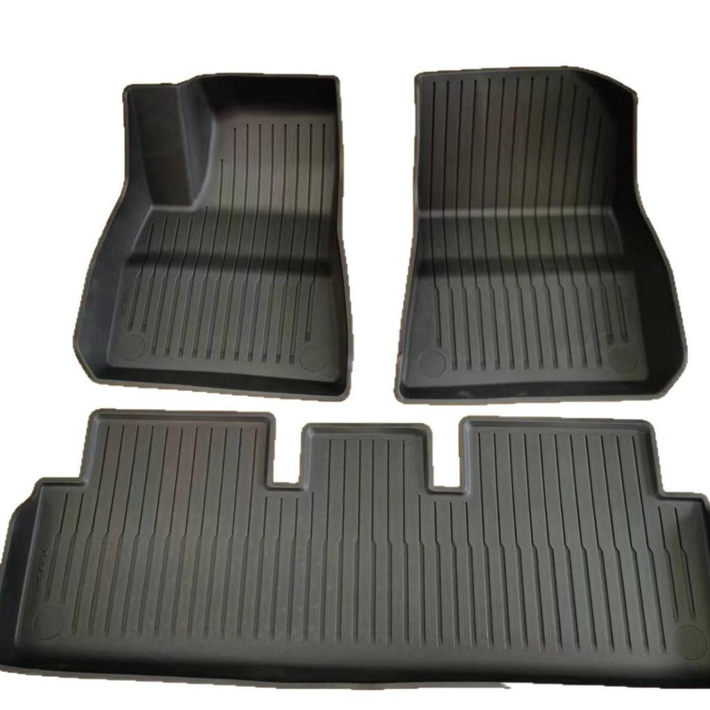 TPE Car Floor Mats for Tesla Model 3 (2021-2023) - Includes Front and Rear Trunk Mats, Thermoformed Design