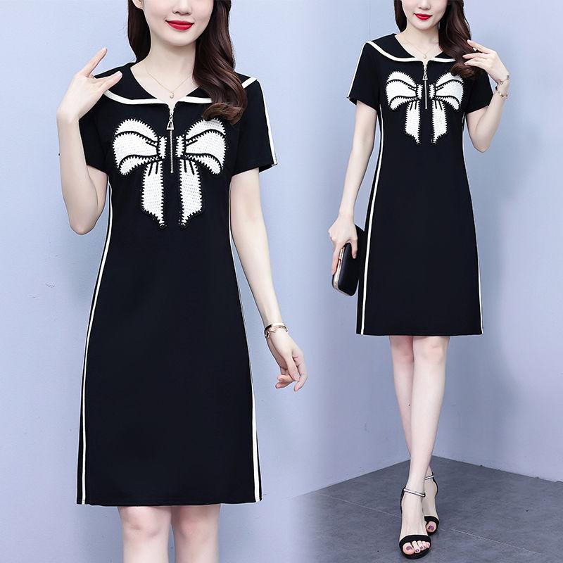 Youthful Peter Pan Collar Bodycon Dress Slim Fit Summer Dress Hide Belly for Women