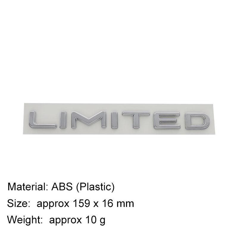 

3D Premium ABS LIMITED Letters Sticker Tail Bumper Badge Auto Rear Trunk Emblem Accessories Exterior Decoration xi-chrome