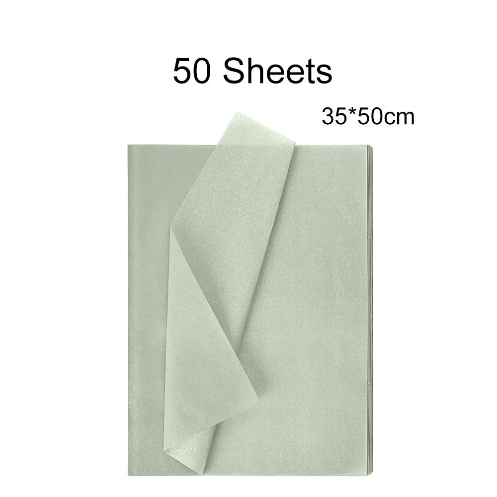 

50 Sheets Sage Green Tissue Papers Light Green Wrapping Paper Solid Color Tissue Paper Gift Wrapping Paper