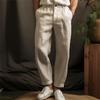 Men's Linen Solid Color Casual Lightweight Breathable Daily Outdoor Straight Pants