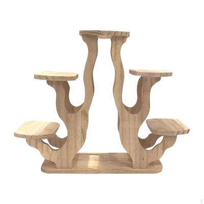 Tabletop Plant Stand Display Wooden Shelf Mini for Artworks Collectibles