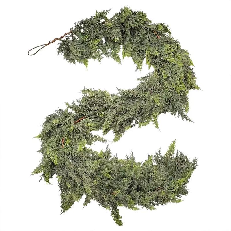 1PC Faux Ivy Vine Party Dark Green Branches Outdoor Decoration Green Christmas Tree Garland Home