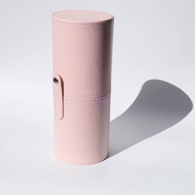 

Розовое ведро для хранения кистей для макияжа из ПУ кожи - Портативный органайзер для инструментов для макияжа розовый