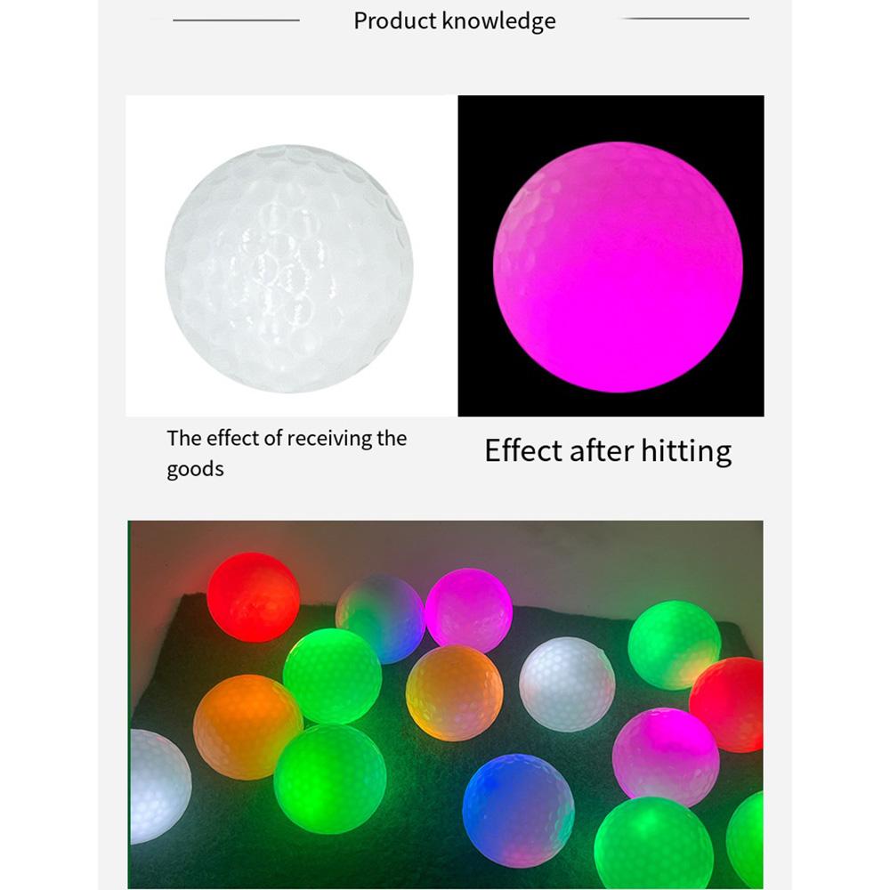 3-lagiger Langlebiger Leuchtender Golf LED Übungsball Glitzer Langlebige Helle Golfbälle Leuchten im Dunkeln Für Nachtübungen