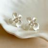 Summer Gardenia Flower Pearl Stud Earrings Popular Sweet Earrings High Sense Light Luxury Niche Temperament Versatile Earrings