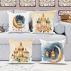 Moon Star Lantern Pillow Cover Festive Sofa Cushion Cover Bedroom Pillow Cover