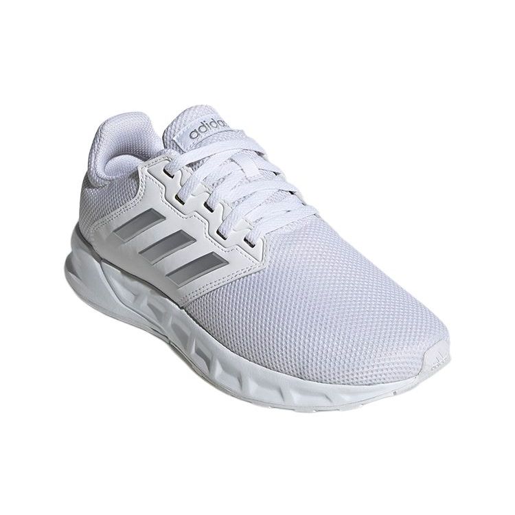 adidas Neo Show The Way Comode in Rete Ammortizzanti Antiscivolo Traspiranti Scarpe da Corsa Basse Donna Scarpe da Corsa Bianco Grigio FX3748