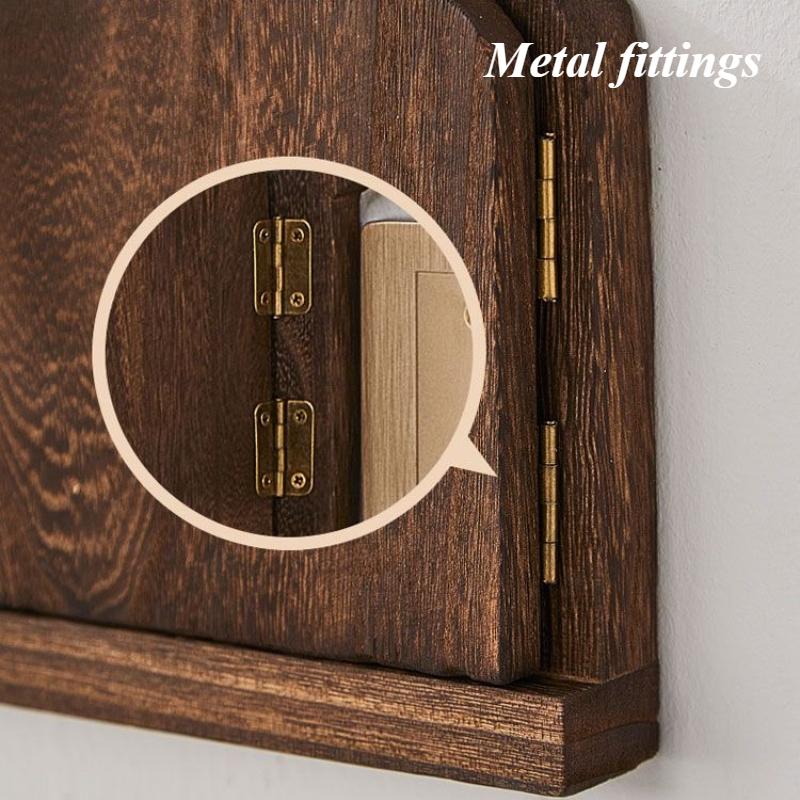 Solid Wood Switch Covers Double Door Switch Protective Cover Creative Socket Dust Covers Retro Living Room Wall Decoration