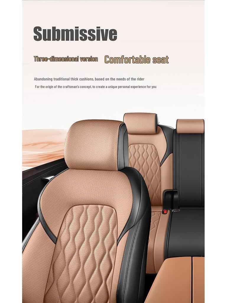 BYD Tang DM Full Leather Car Seat Cushion - Universal, All-Season, Seven-Seat Compatibility
