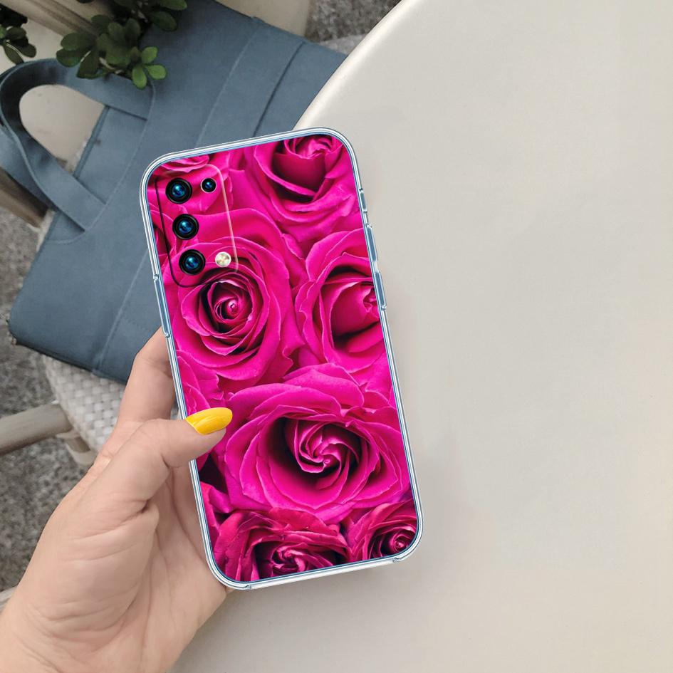 LO15 Beautiful Roses Flower Soft Shell Transparent Phone Case for Motorola Moto G7 G8 G9 G84 G85 G73 G24 G15 Z2 Play Power Plus