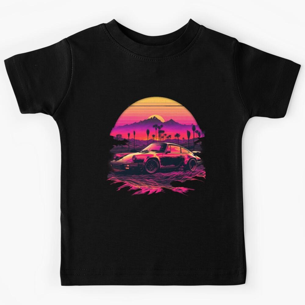 Porch 911 synthwave sunset Kids T-Shirt 100