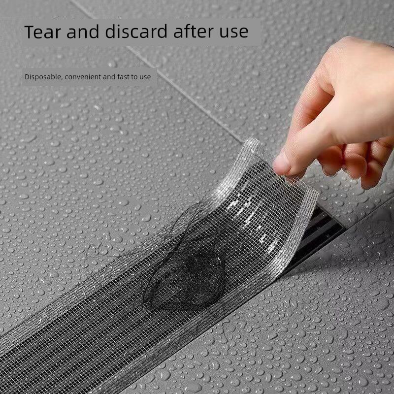 Rectangular Drain Sticker Disposable Bathroom Toilet Household Sewer Anti-Clogging Hair Filter Net Insect-Proof Universal