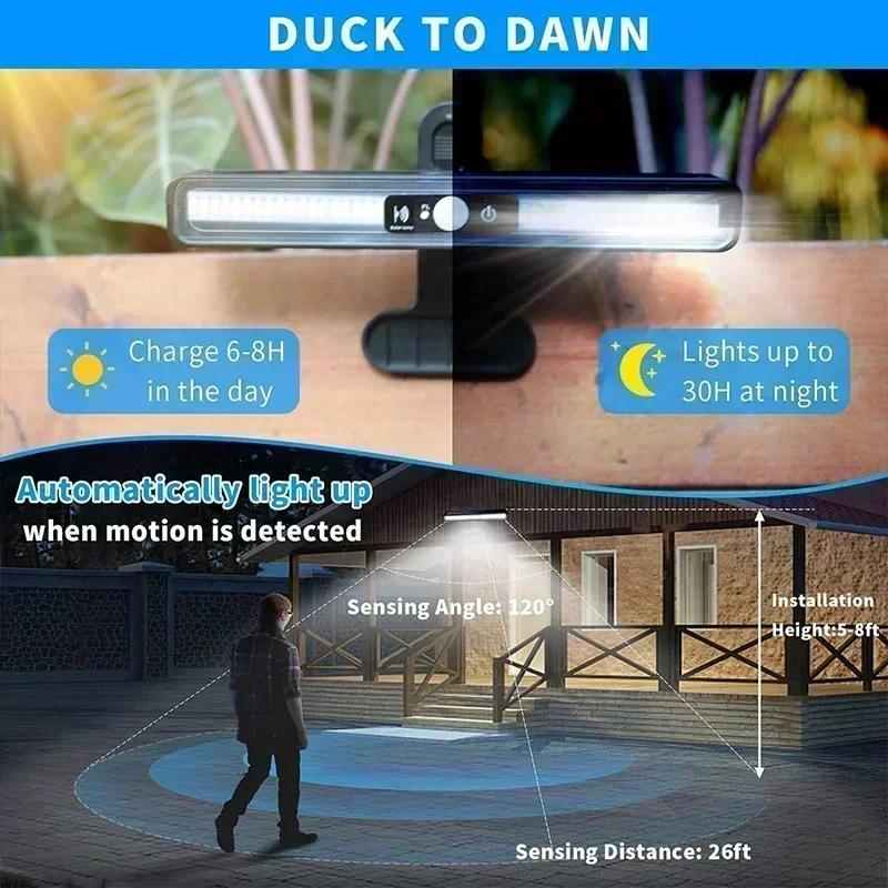 Super Bright Wall Light Outdoor LED Sensor Solar Light Red and Blue Warning Light Waterproof Courtyard Portable Safety Lighting