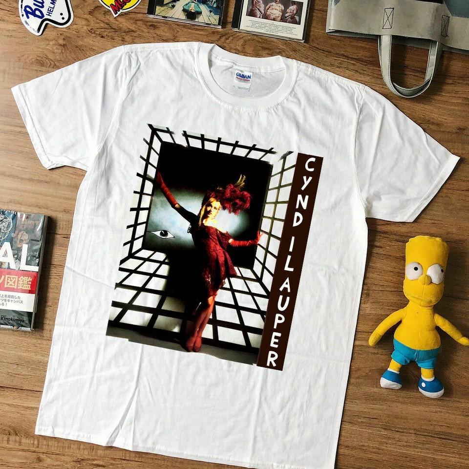 Cyndi Lauper TRUE COLORS WORLD TOUR 86-87 White Men All Size T-shirt E664