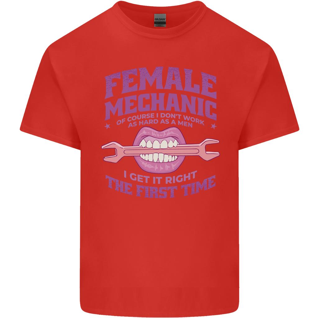 Funny Female Mechanic Unisexs Light Cotton TShirt