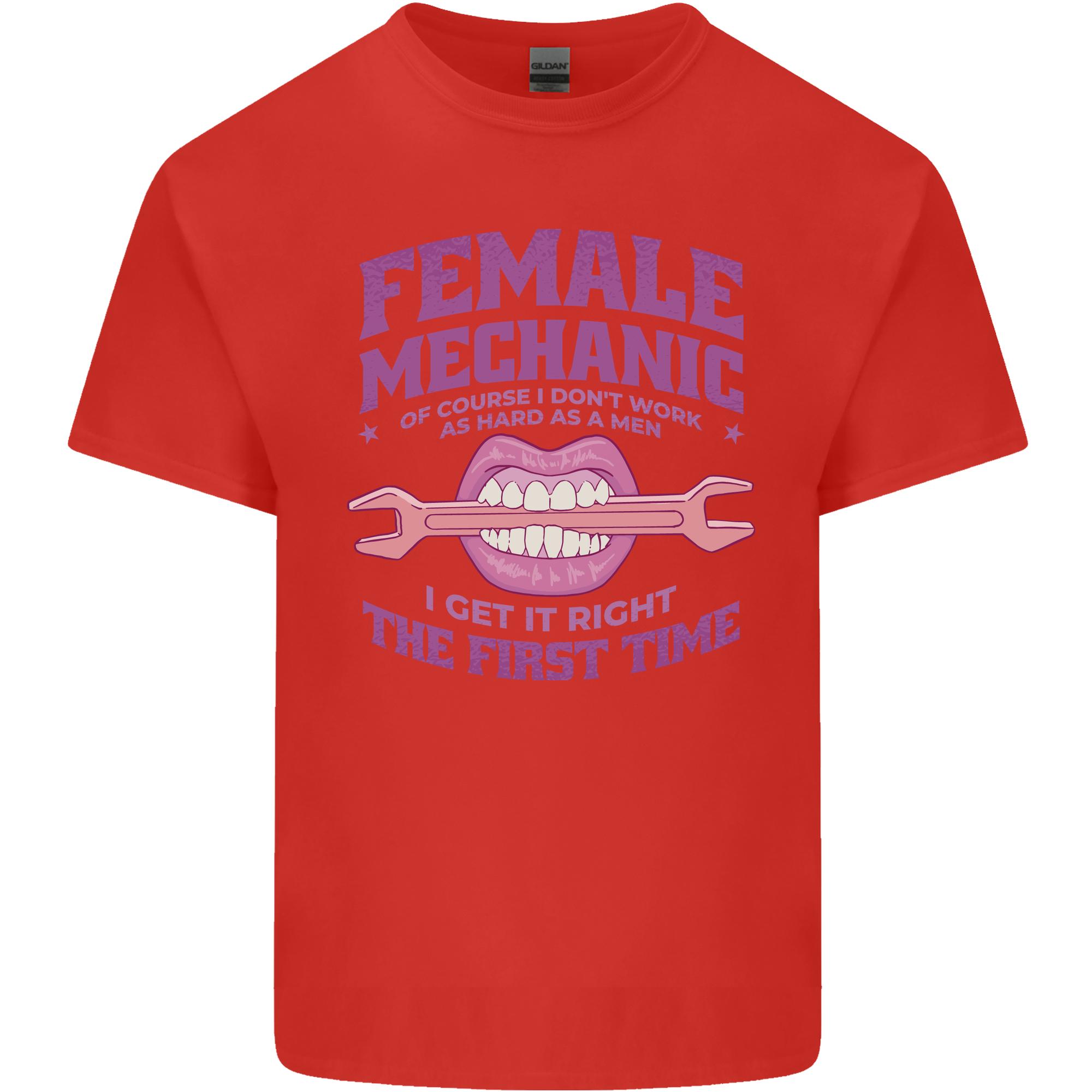 Funny Female Mechanic Unisexs Light Cotton TShirt S