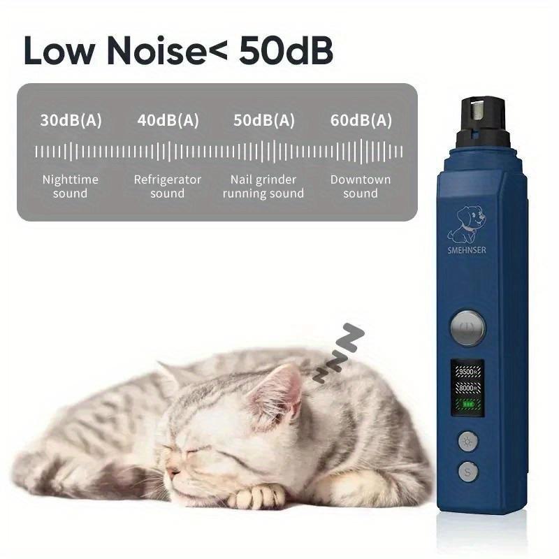 Electric LED Dog Nail Grinder Light Dogs Cat Nail Clippers Small Large Dogs Pet Paws Nail Cutter Pet Nail Grooming Tools blu