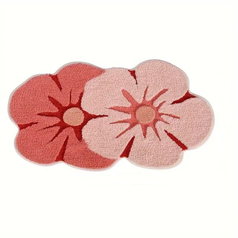 

VIKAMA милый коврик для ванной в форме цветка Пушистый мягкий плюшевый ковер-одеяло для ванной Микрофибра нескользящий впитывающий коврик для пола душевой комнаты 50X80CM