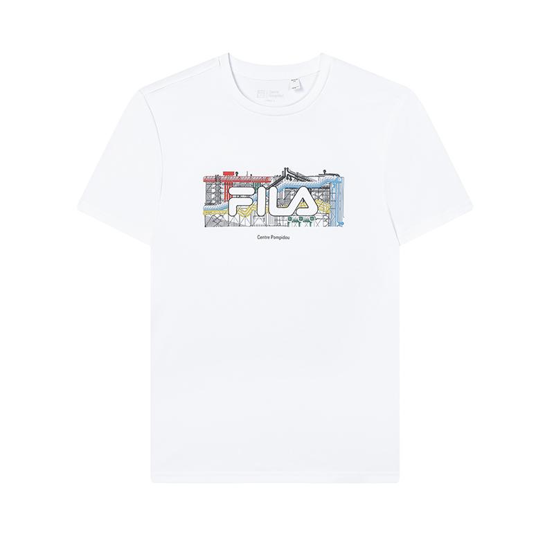 New FILA HERITAGE T Shirt Men's Standard White F11M438104FWT