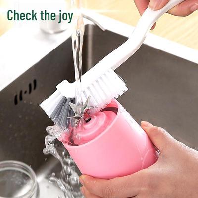 Multifunctional Long Handle Brush for Kitchen and Juicer Cleaning