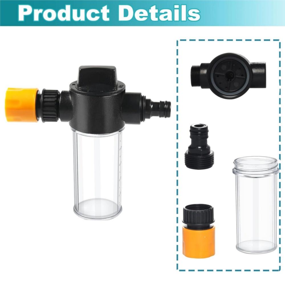 Motorcycle Snow Foam Spray Bottle for Garden Hose, High Pressure Water Gun Nozzle, Bike Wash Cleaner Tool