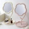 Floral Office Mirror, Dormitory Creative Decoration, Makeup Dressing Mirror, High-end Style, Bedroom Home Decoration
