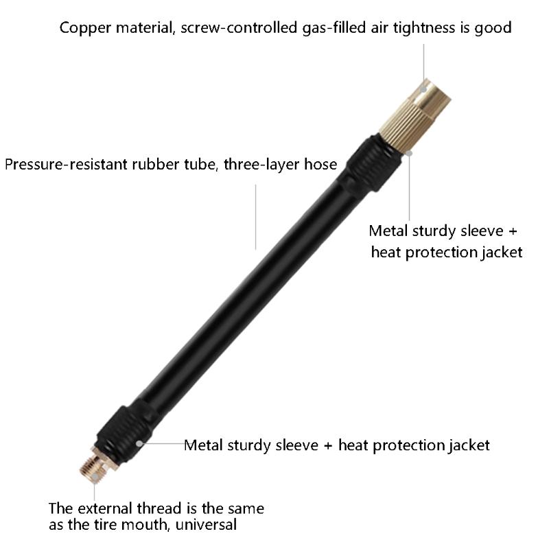 Air Compressor Extension Tube Adapter Twist Car Inflator Hose Air Pump Pipe Tube Quick Inflation Chuck Adapter