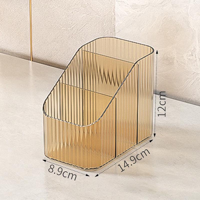 

Thick Transparent Makeup Brush & Pen Holder, Divided Storage Box, Lipstick Display Rack