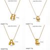 Personalized Gold Stainless Steel Letter Necklace With Diy Name Pendant For Men Women
